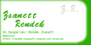 zsanett rendek business card